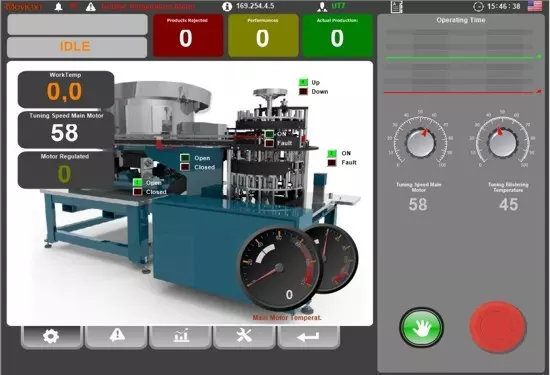 Pixsys PLC virtuális grafikus felület Pixsys PLC virtuális grafikus felület